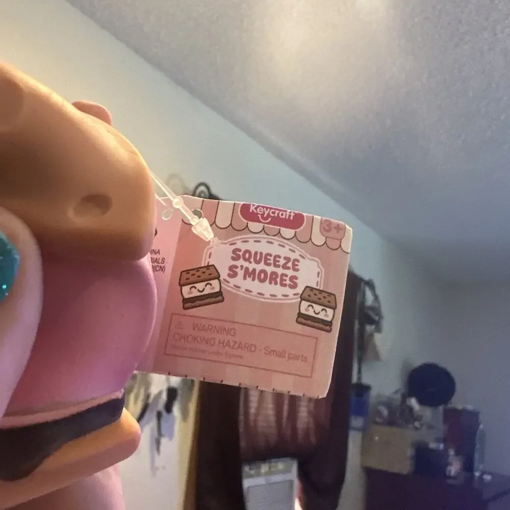 Viral Keycraft Squeeze S'Mores Squishy Slow Rising Viral Stress Toy NEW Pink